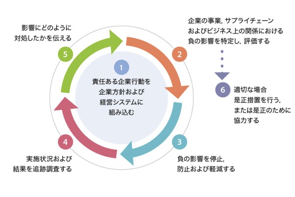 OECD・DDガイダンスにおけるDDの6つのプロセス